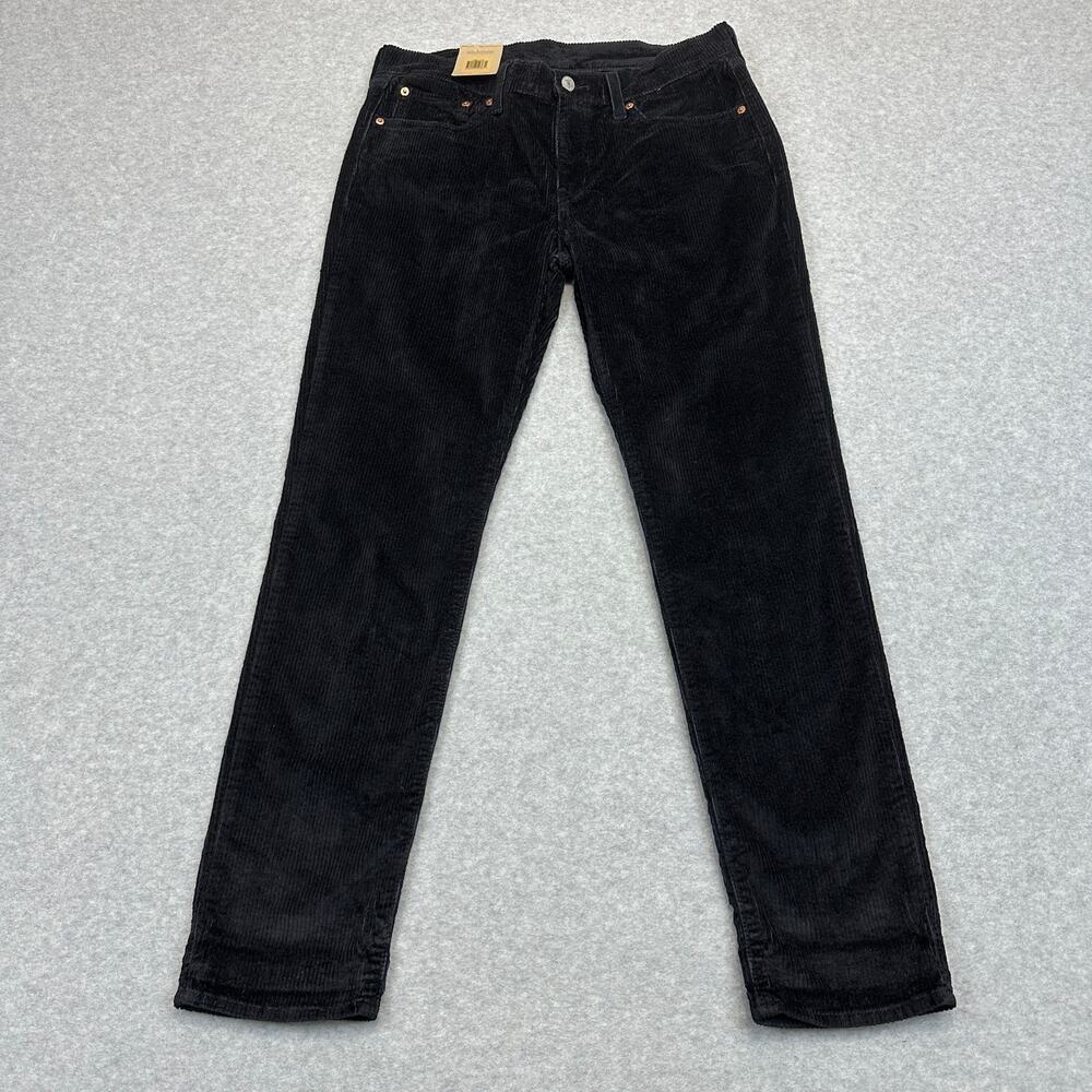 Levi's Tapered Leg Corduroy Jeans Mens Size 30 x 30 Black Regular Fit Mid Rise